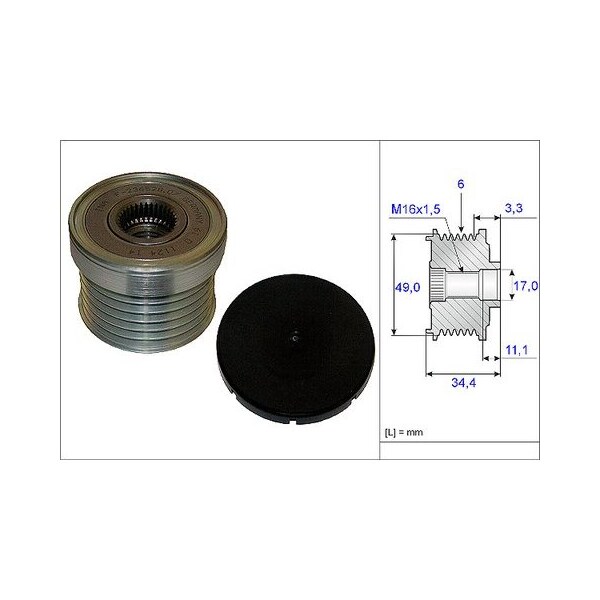 Ina Overrunning Alternator Pulley Alt Pulley, Ea0183 EA0183 - main